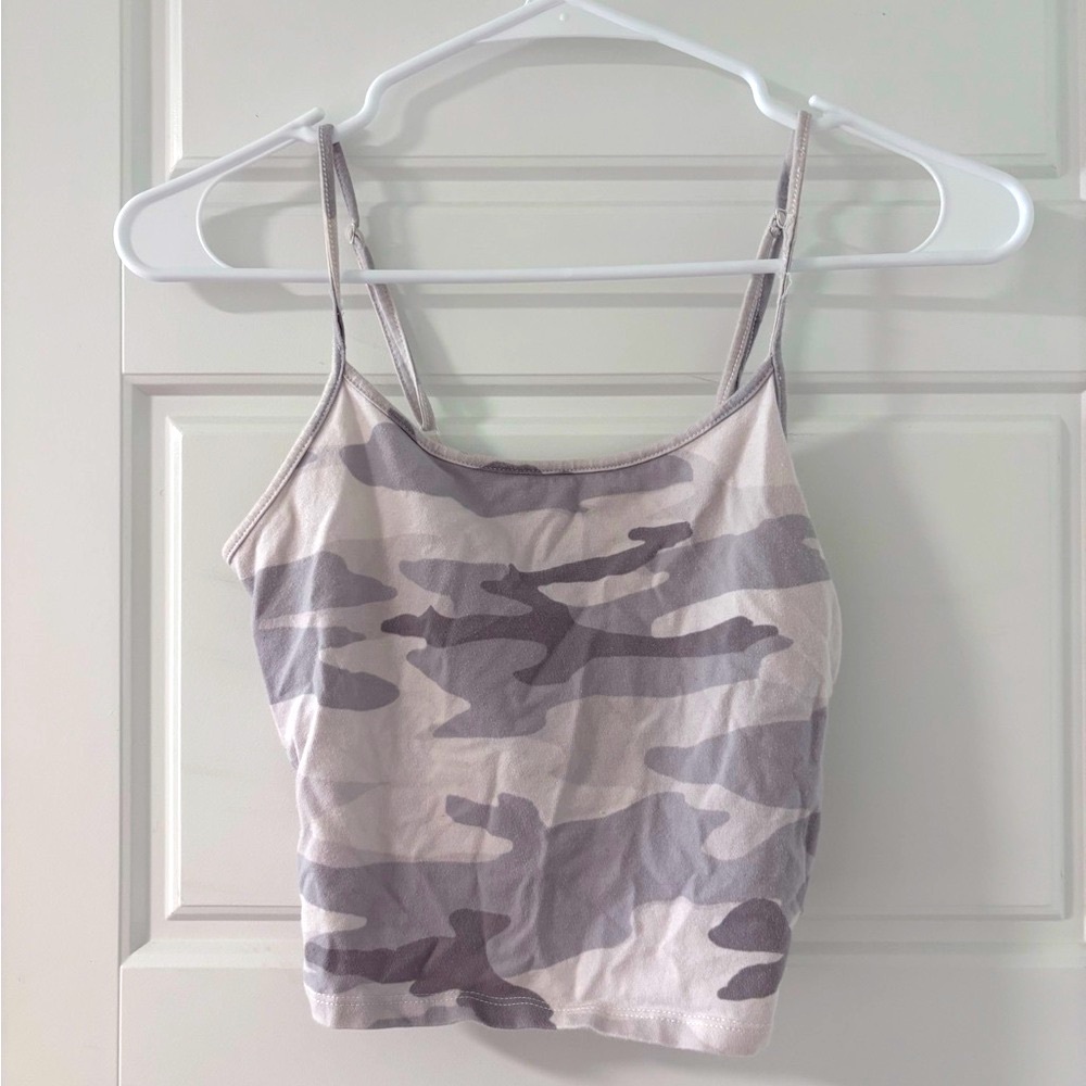 Gray Camouflage Women's Tank Top